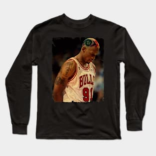 Dennis Rodman - Vintage Design Of Basketball Long Sleeve T-Shirt